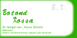 botond kossa business card